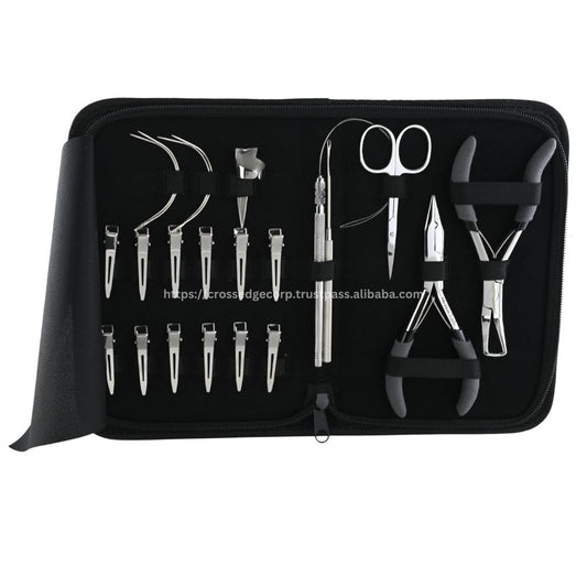 Hair extension tools including |Micro Beads Remover Pliers |Hair Extension Loop & Crochet Hook Tools