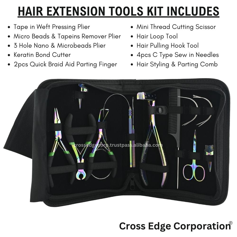 Rainbow All in one Hair extension tools | The Keratin Bond Cutter| Tape in Extension Plier