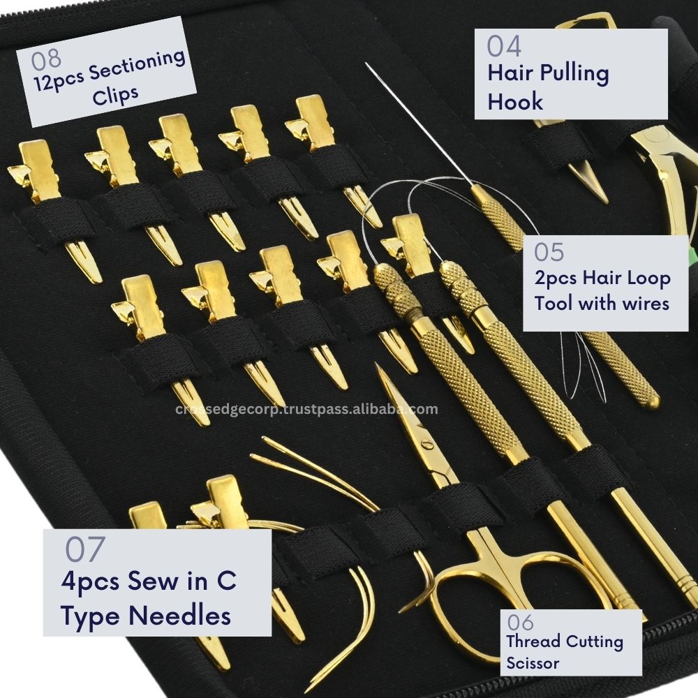 Gold Hair extension tools | Micro Beads Remover Pliers | Precision Hair Parting Tool