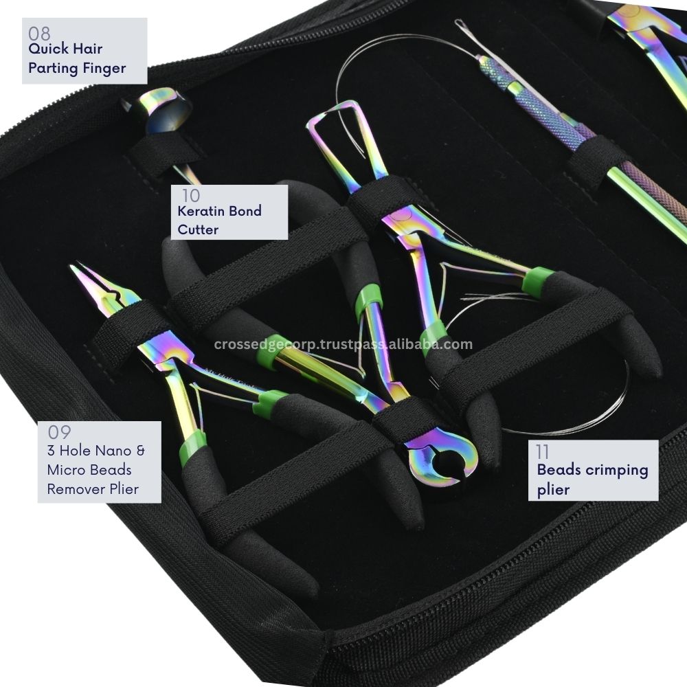 Rainbow All in one Hair extension tools | The Keratin Bond Cutter| Tape in Extension Plier