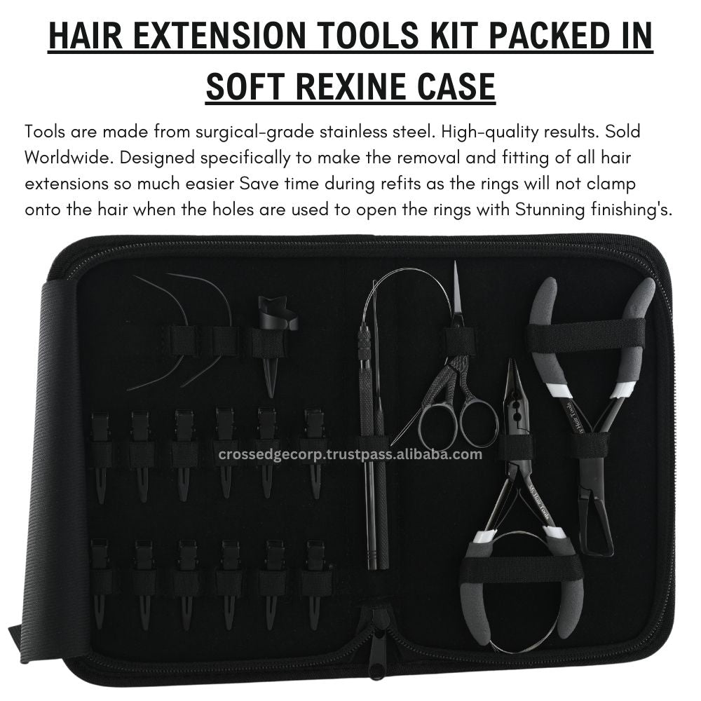 Hair extension tools including | 3 Hole Micro Beads & Nano Rings Plier | Micro Beads Remover Pliers