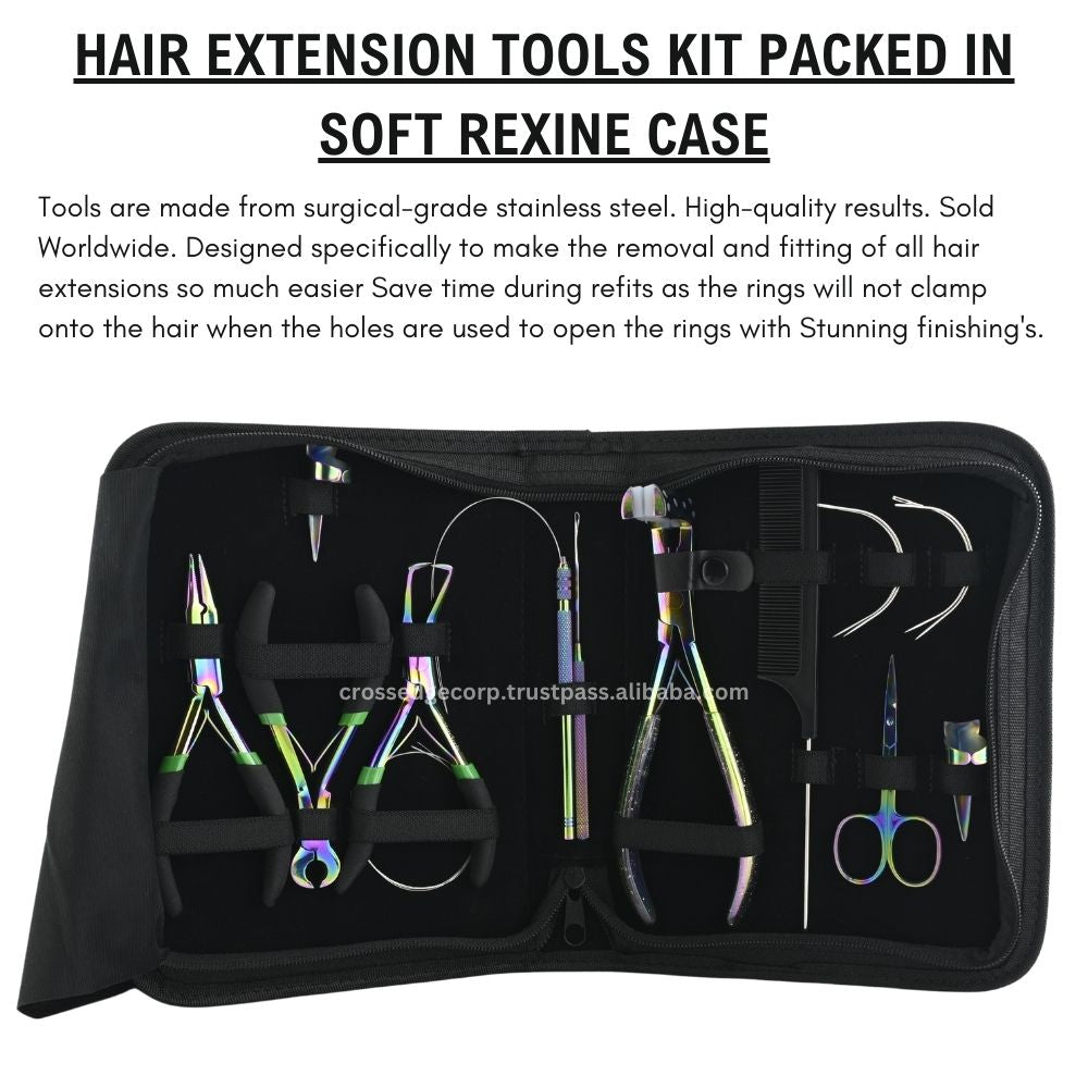 Rainbow All in one Hair extension tools | The Keratin Bond Cutter| Tape in Extension Plier