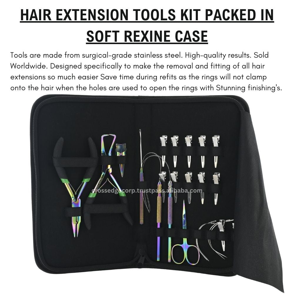 Hair extension tools including | Micro Beads Remover Pliers | Hair Styling clips