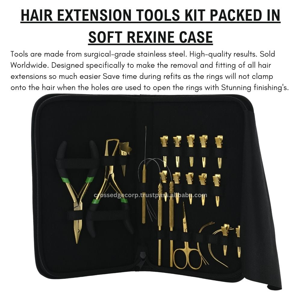 Gold Hair extension tools | Micro Beads Remover Pliers | Precision Hair Parting Tool