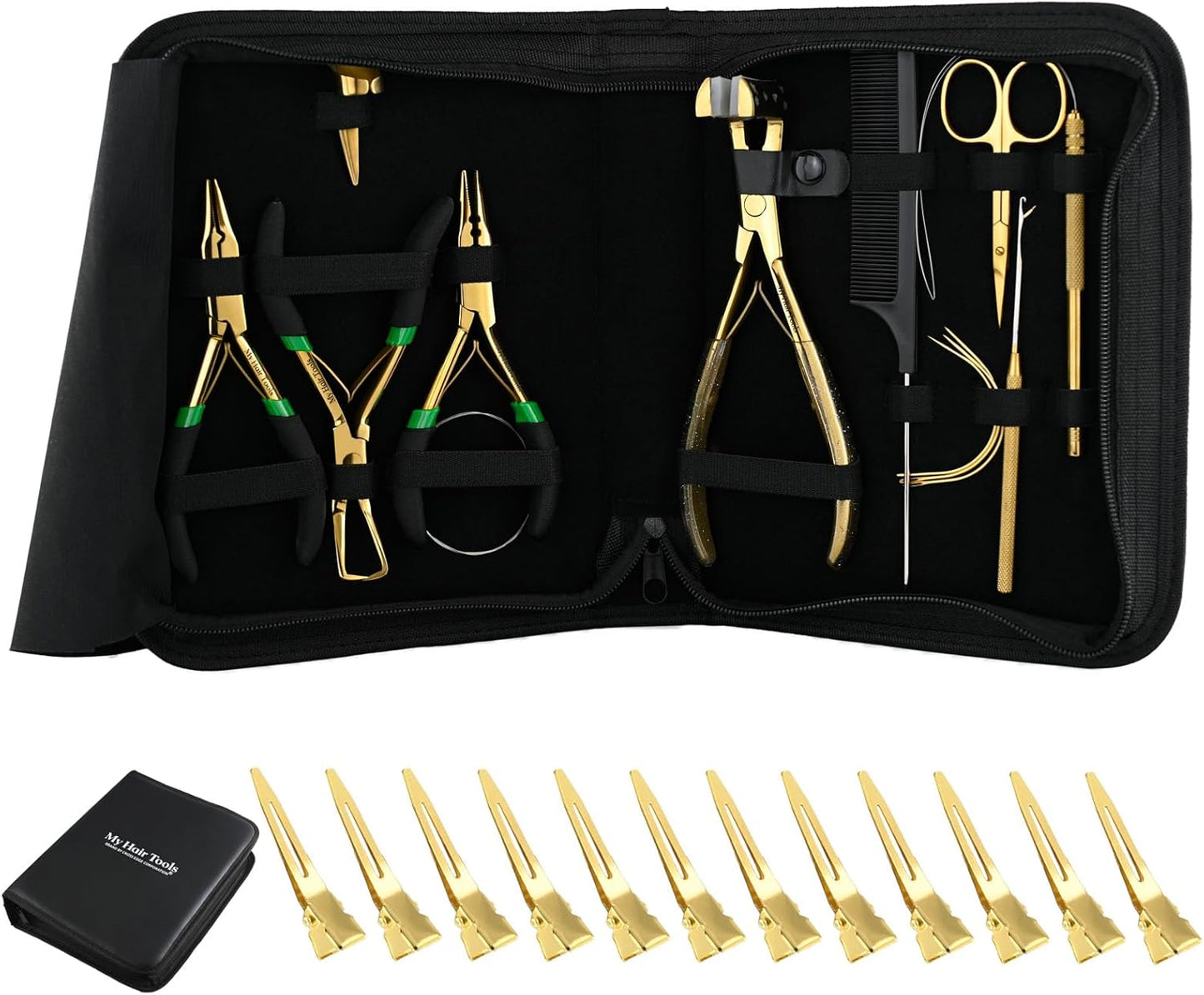 All in One Hair Extension Tools Kit includes Tape in Plier, Nano & Micro Beads Remover Plier