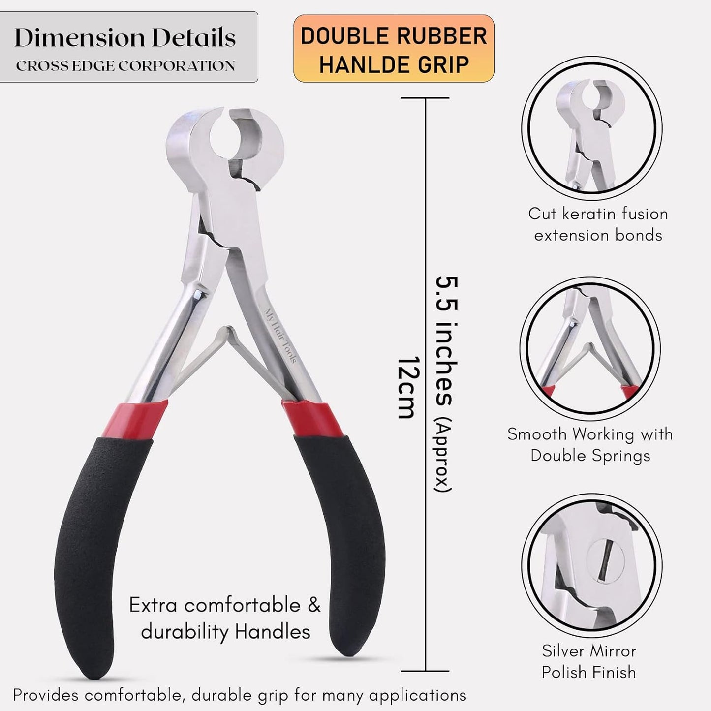 Hair Extension Tools silver Keratin Bond Cutter Used to cut the bonds of Keratin Hair Extensions