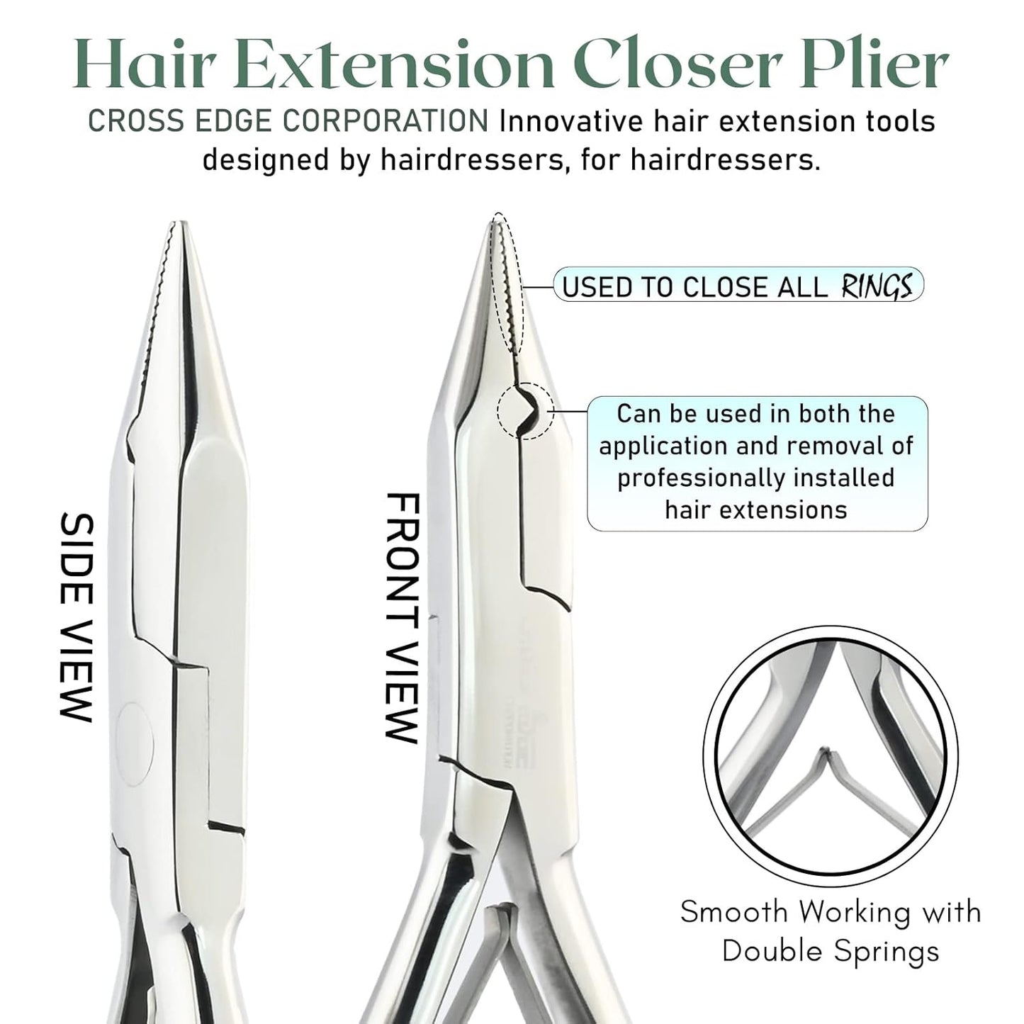 Hair extension tools silver color Micro Beads Remover Pliers loop hook Stainless Steel