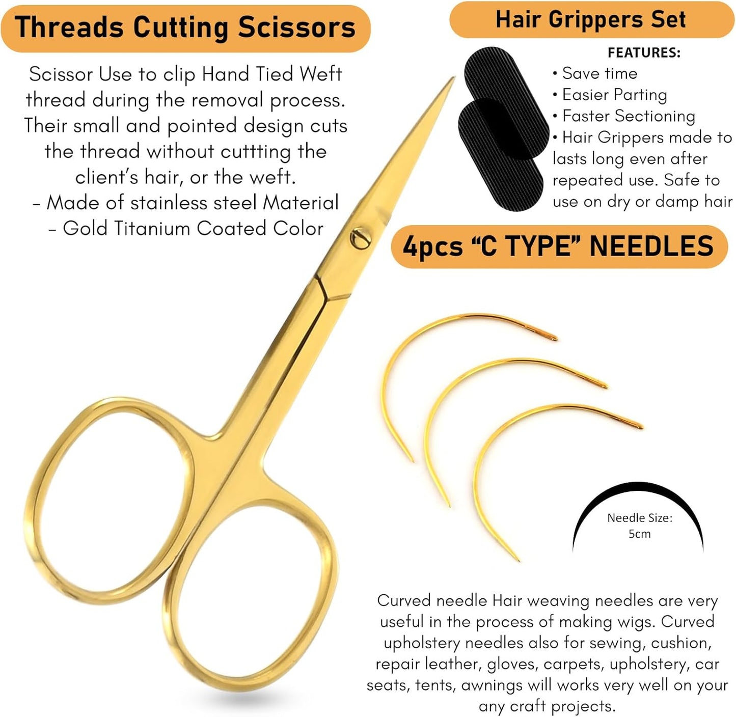 Hair Extension Tools Kit Micro Link Extension Loop Tool Nano Micro Beads Remover & Closer Plier