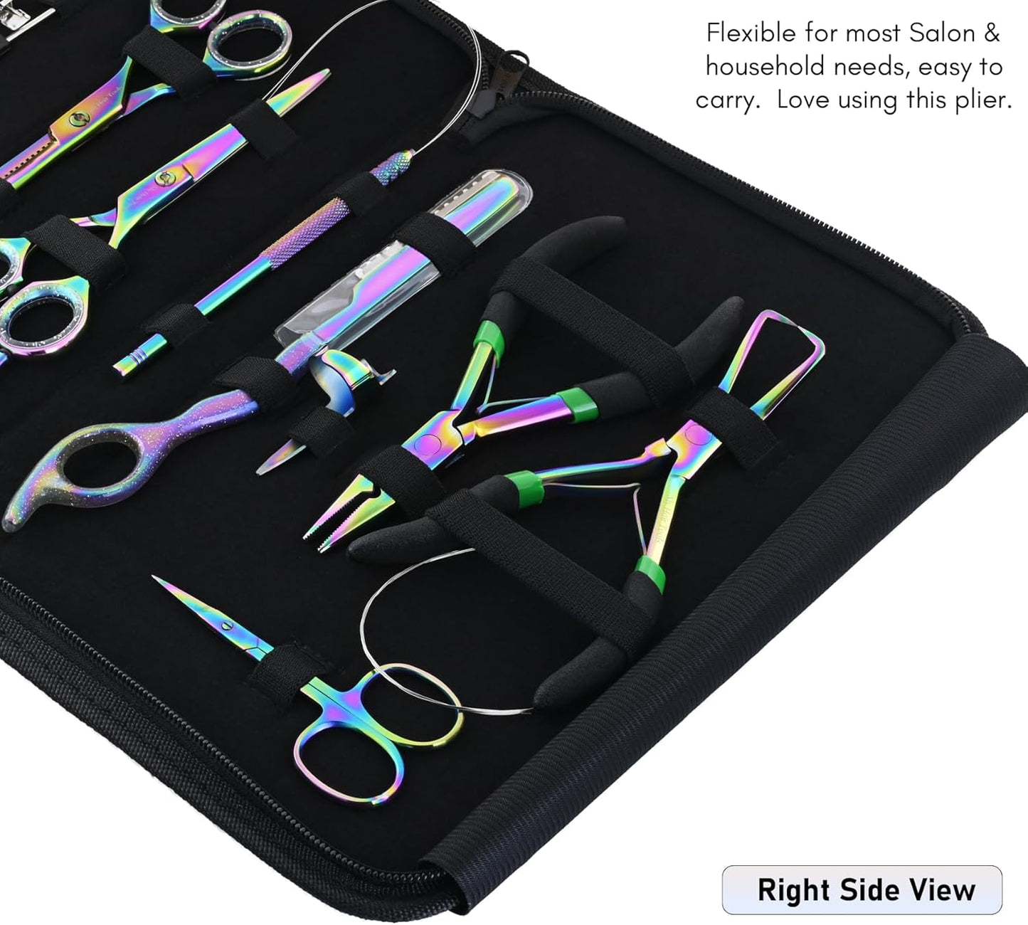 Hair Tools Professional Hair Extension Tools Kit Hair Cutting & Styling Scissors Set, Hair Parting Tool, Hair Extensions Loop Tool